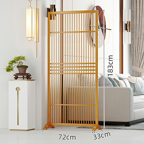 和モダン竹細工衝立 4連パーテーション屏風 販売済み 和モダン竹細工