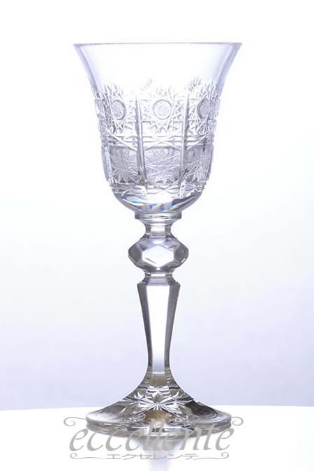 ボヘミアガラス 金彩 レッド 葡萄文 ワイングラス ペア M R6069