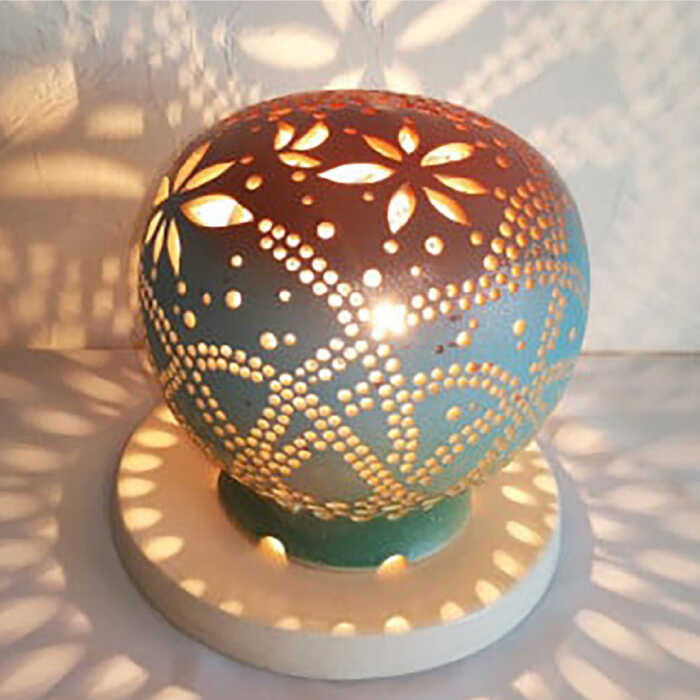 楽天市場】【ふるさと納税】陶器のランプシェード『光の花』 手作り