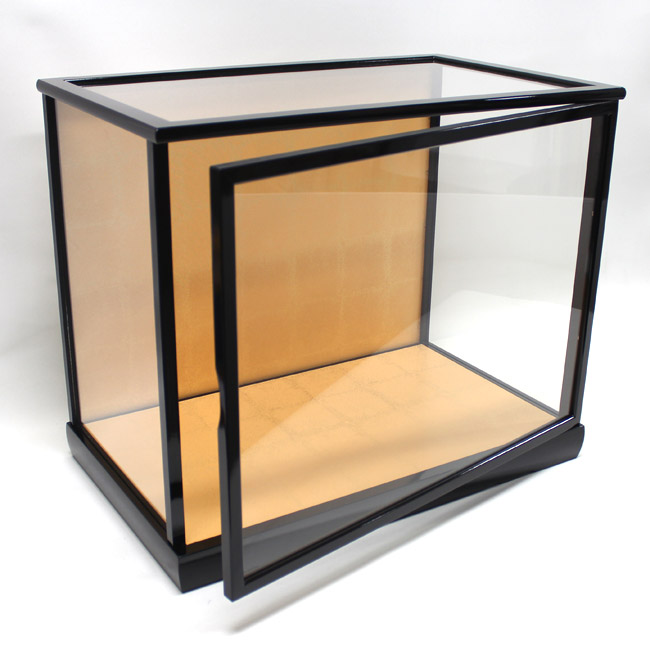 楽天市場】人形用ガラスケース（前扉式）『横長−大』(内寸：幅