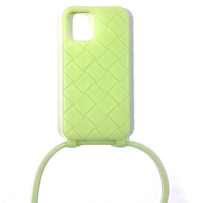 Y2505-144【美品】ボッテガヴェネタ スマホショルダー ライトグリーン