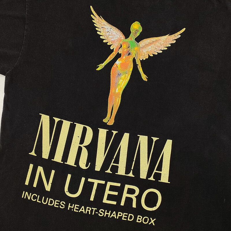 ニルヴァーナ NIRVANA IN UTERO インウテロ ブラックTシャツ NIRVANA