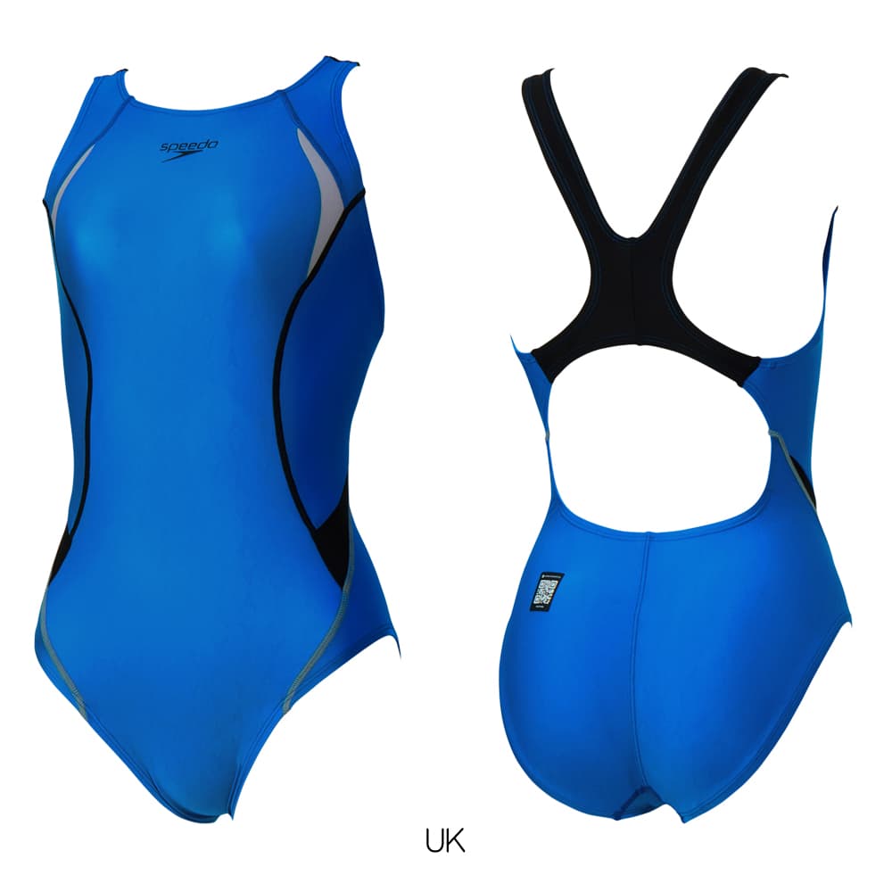 Speedo 競泳用水着 黒/青/オレンジ ストラップタイプ Speedo 競泳用