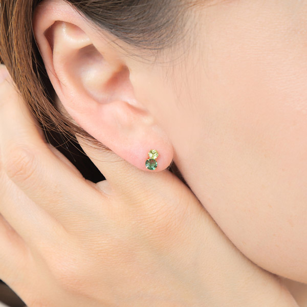 楽天市場】グリーンクォーツ グリーンクオーツ ペリドット ピアス