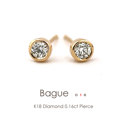 k18金ピアス ダイヤモンド6粒合計0.16ct K18YGダイヤモンド0.16ctピアス