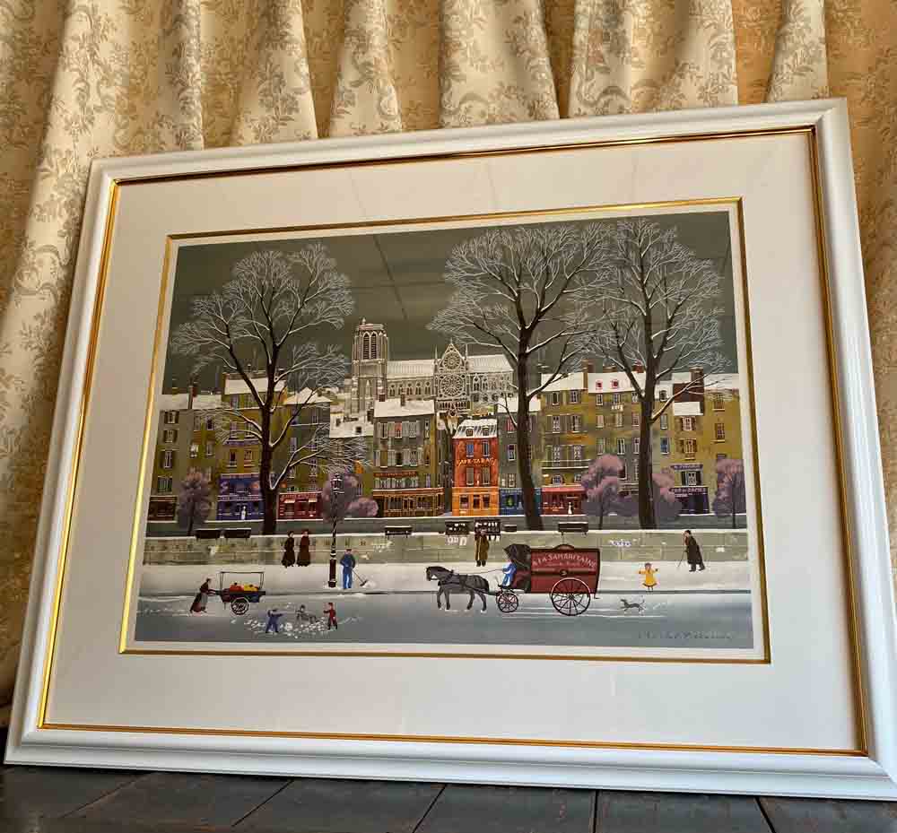 ミッシェル・ドラクロア リトグラフ「ジュヌビエヌ公園」自筆サイン