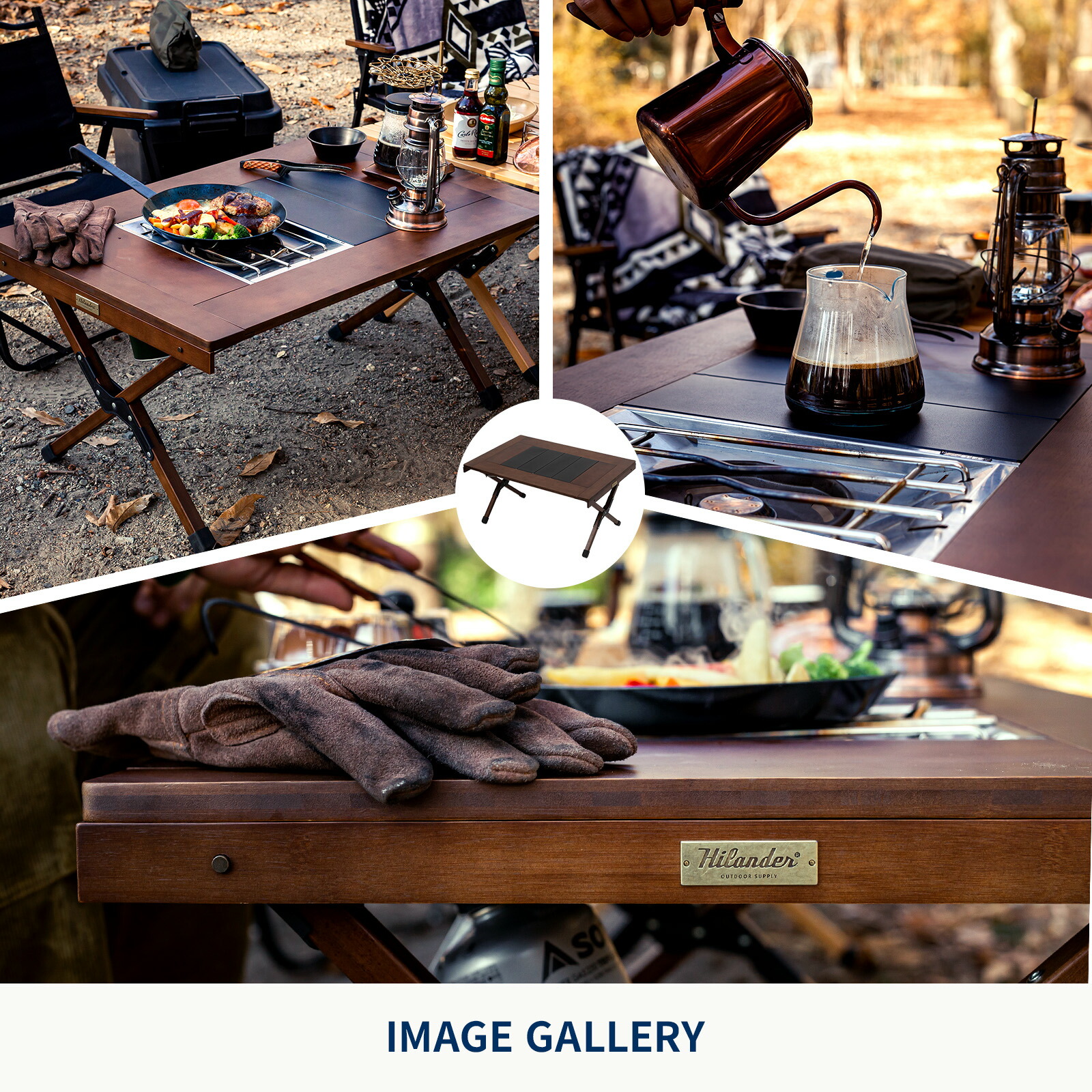 ハイランダー シェフテーブル ナチュラル Hilander CHEF TABLE 90x60cm