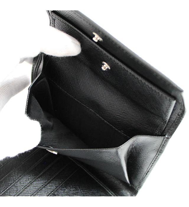 PRADA ブラック 三つ折り財布 サフィアーノレザー m170a 楽天市場】極