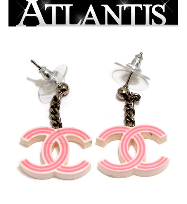 楽天市場】シャネル CHANEL ココマーク スイングピアス 白×ピンク