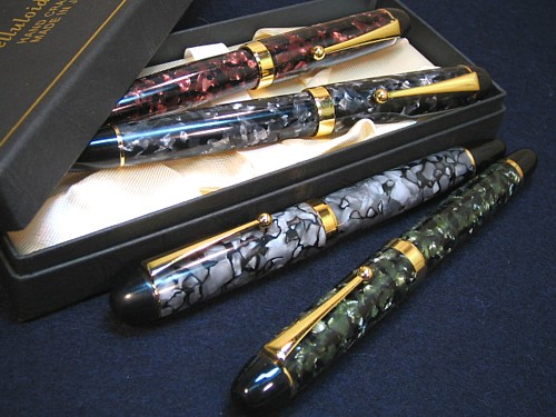 楽天市場】カトウセイサクショセルロイド万年筆［大理石］ : あっと