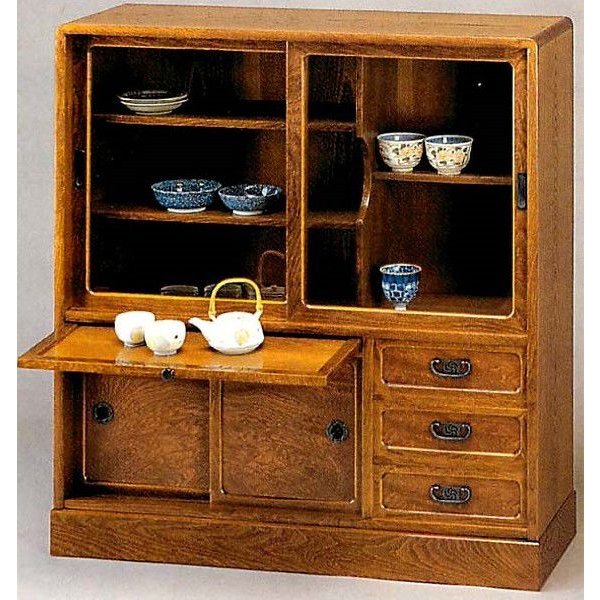 茶箪笥 収納家具 チーク無垢材 ヴィンテージキャビネットZX 食器棚