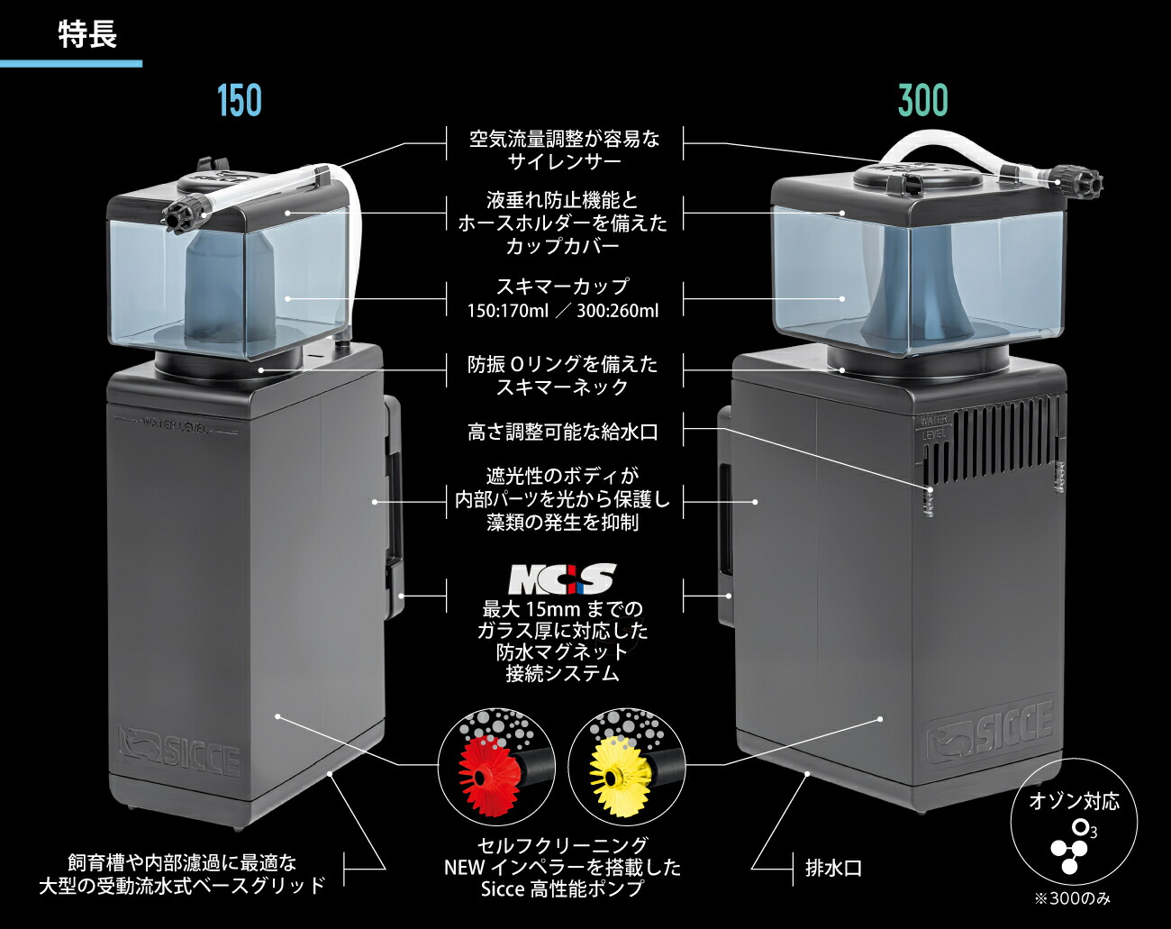 楽天市場】SICCE プロテインスキマー SHARK SKIMMER シャークスキマー