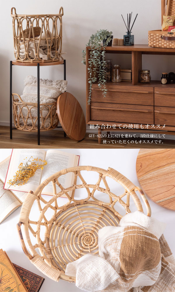 送料込み⭐︎天板収納オルゴール付き円形木製サイドテーブル 送料込み