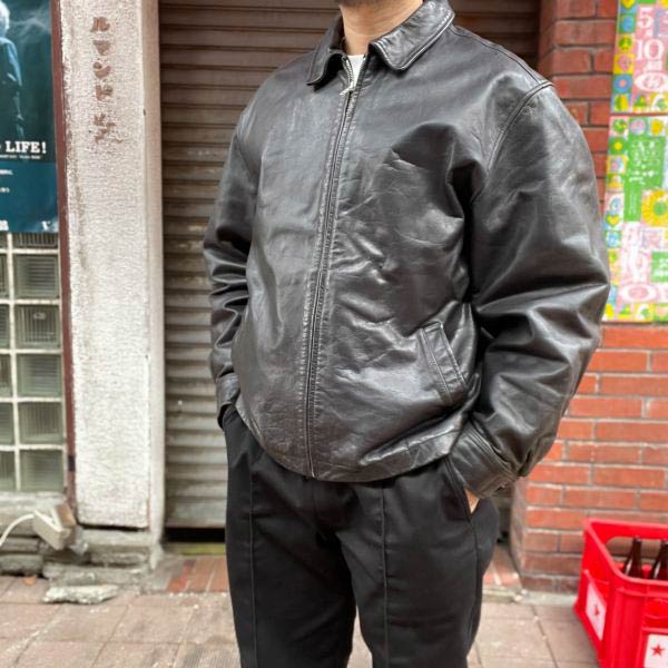 楽天市場】90s OLD GAP オールド ギャップ 短丈 レザージャケット 黒 L