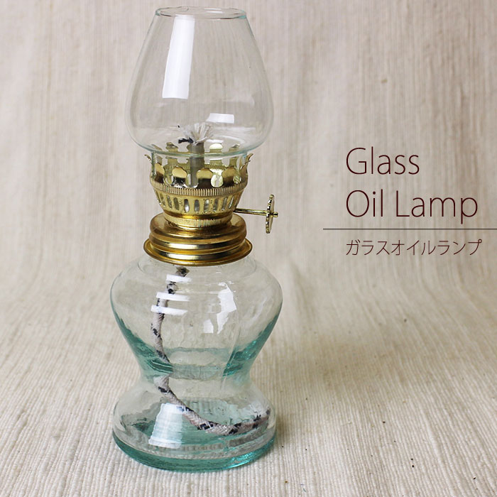 楽天市場】オイルランプ アンティーク 【ガラス卓上オイルランプ