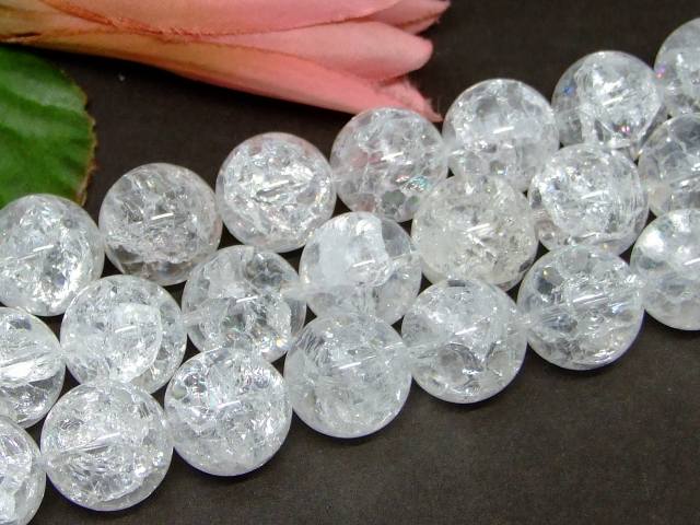 楽天市場】g3-1647E 虹入り 16mm～17mm クラック水晶 爆裂水晶