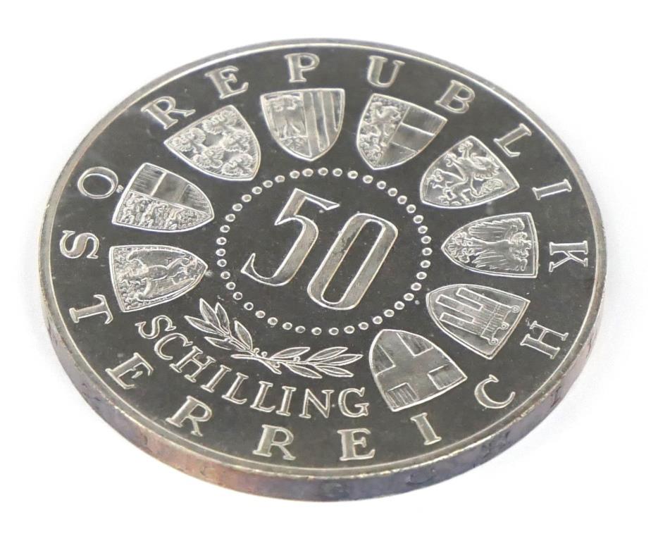 楽天市場】オーストリア インスブルックオリンピック50シリング銀貨