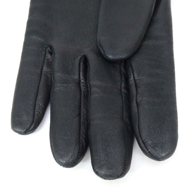 楽天市場】エルメス HERMES 手袋 シェーヌダンクル レザーグローブ 黒