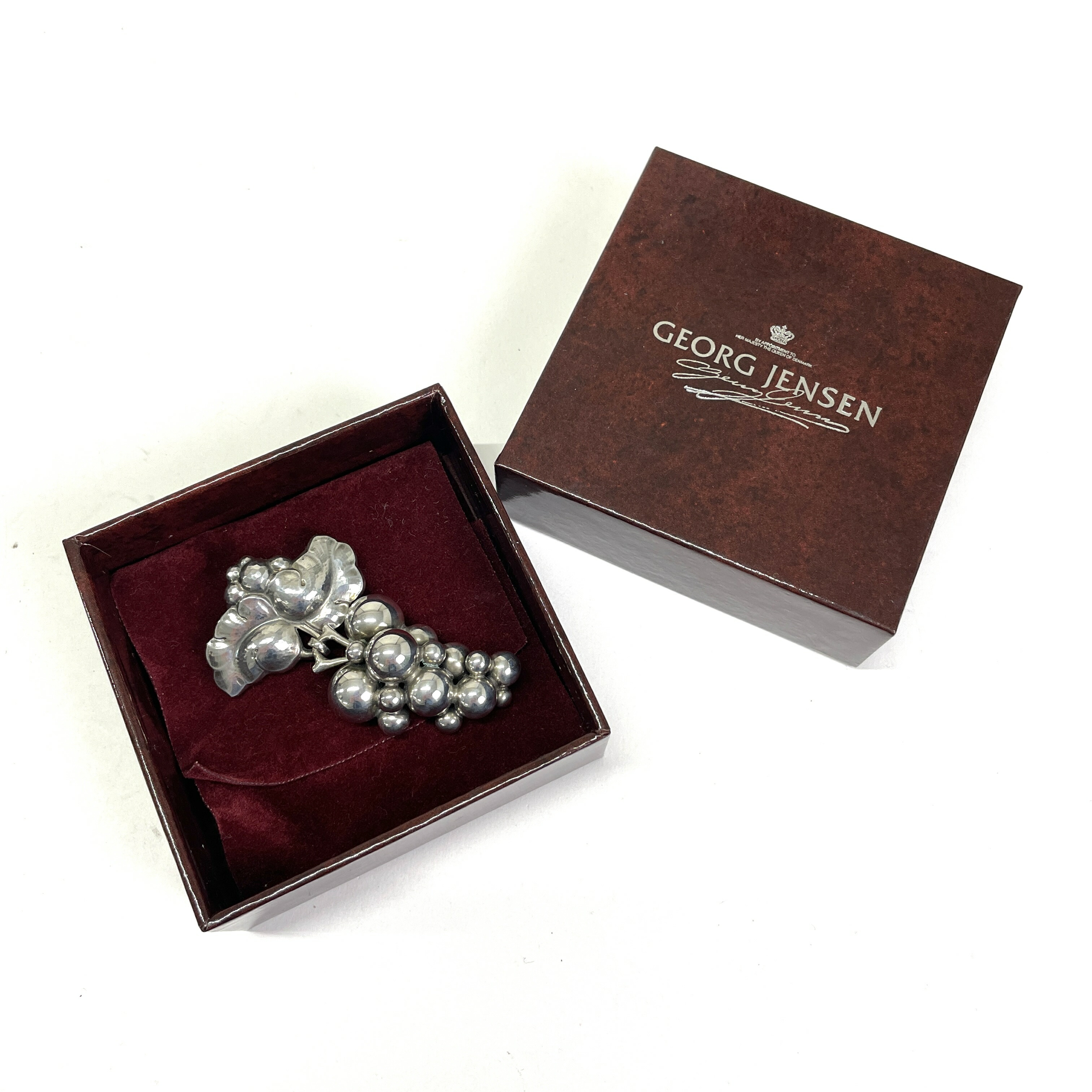 ジョージジェンセン ブローチ ムーンライトグレープ 葡萄 101 シルバー