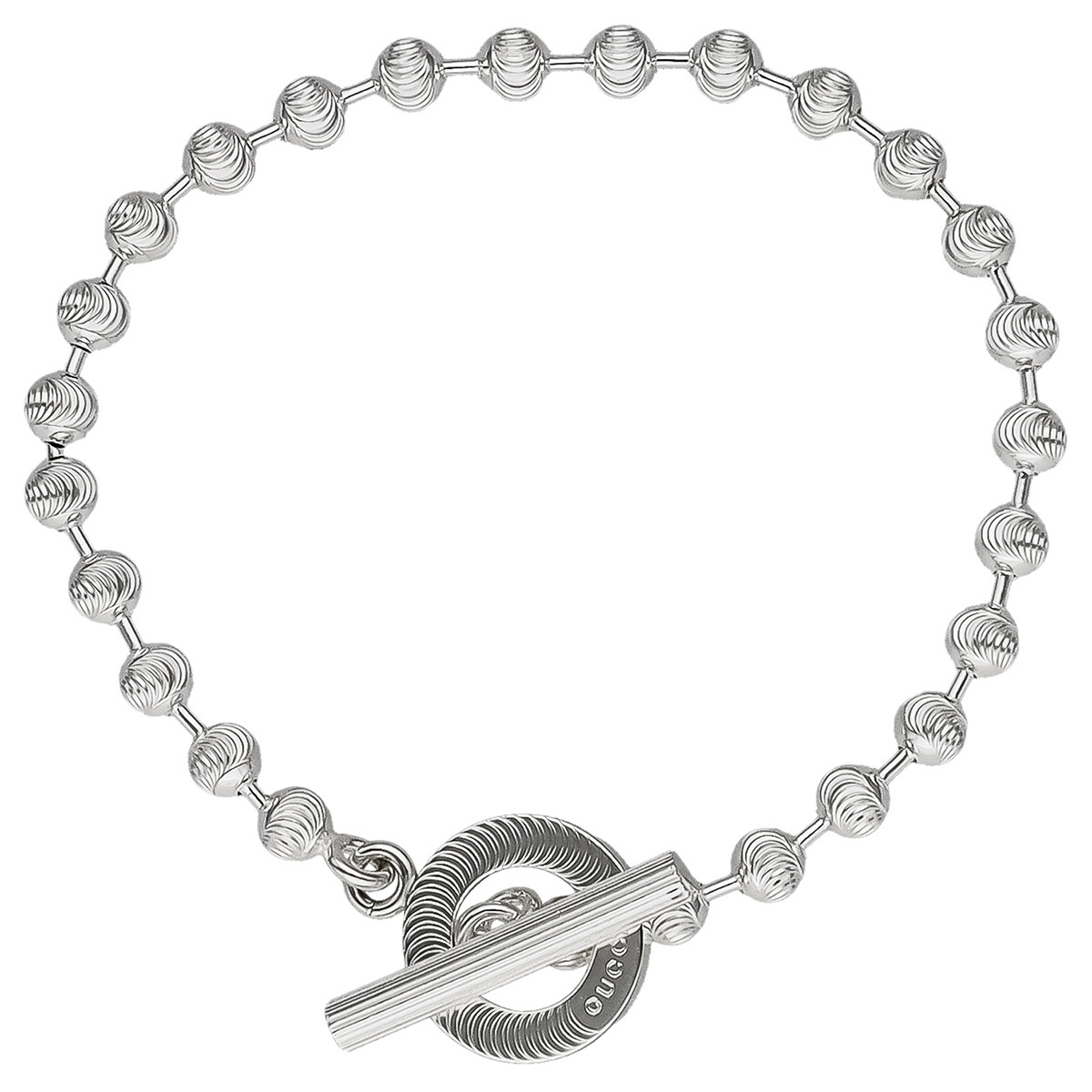 Gucci シルバー ロゴ入りチェーンブレスレット