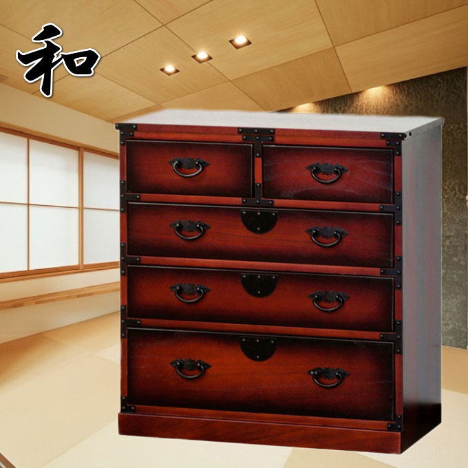 楽天市場】＼本日ポイント5倍／民芸調 引出箪笥（たんす）64734 和風