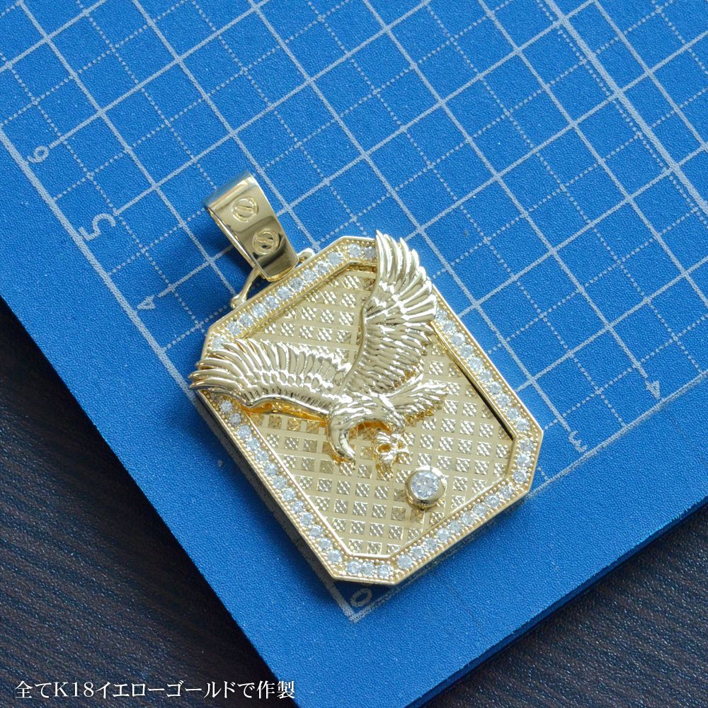 楽天市場】ペンダントトップ メンズ 18金 K18 ゴールド ダイヤモンド