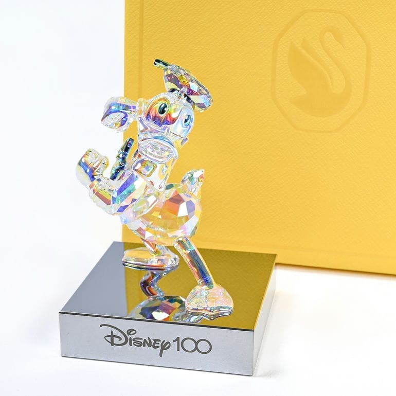 美品 スワロフスキー ハッピーダック ミスエレガント クリスタル