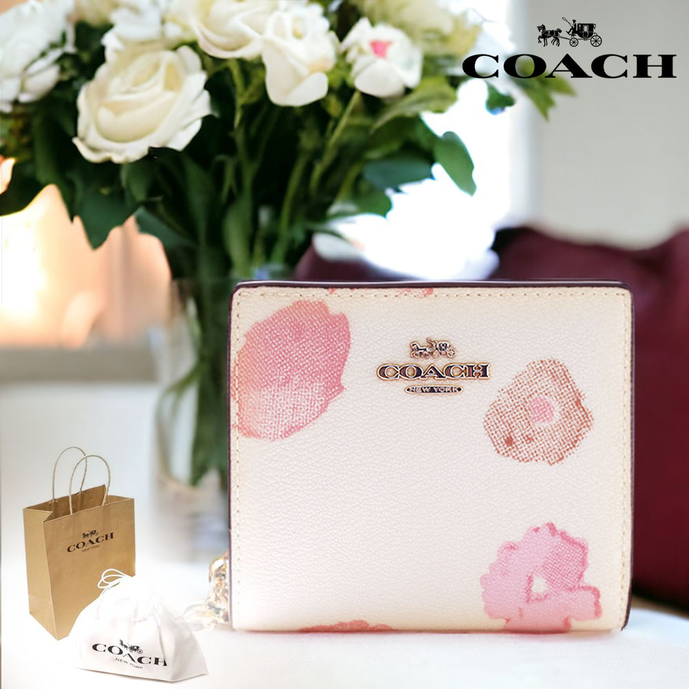 限定品！新品COACHコーチ 財布 折り財布2つ折り財布 花柄
