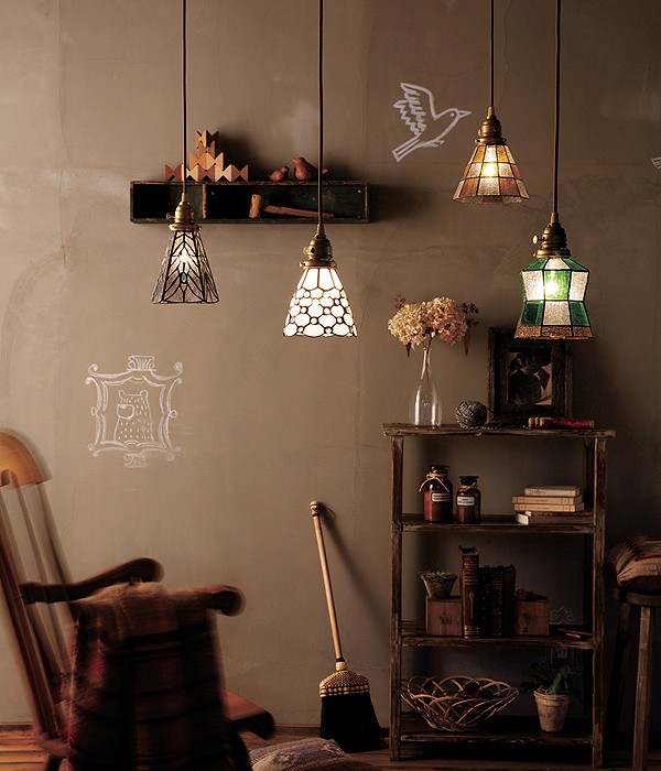 楽天市場】在庫限り Stained glass-pendant Checker (ステンドグラス