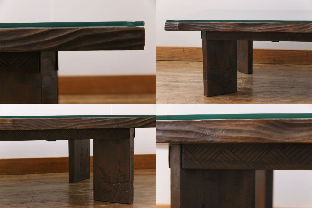 楽天市場】【中古】 座卓 伝統工芸 軽井沢彫り 特注品 栃の木一枚板