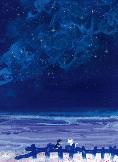 猫の版画 渡辺あきお 額装品 ジクレー 限定品 メルヘン 癒し系 猫好き