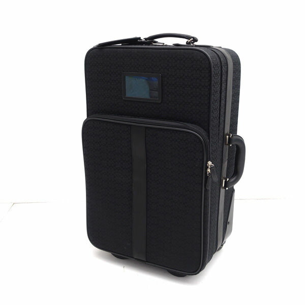 COACH ブラック キャリーケース COACH Black Nylon leather trim