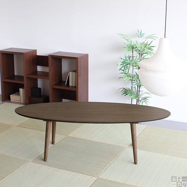 楽天市場】ローテーブル 木 楕円 ロー オーバルテーブル テーブル 低め