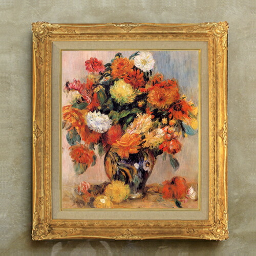 楽天市場】【油絵 直筆仕上げ】ルノワール 花瓶の花 F10 【額入り