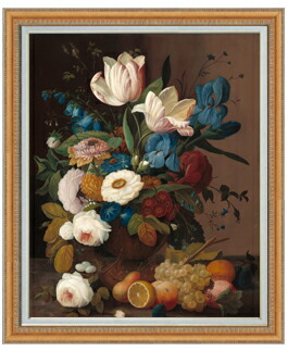 花の絵画M30大型サイズ肉筆油彩キャンバス画インテリア静物画