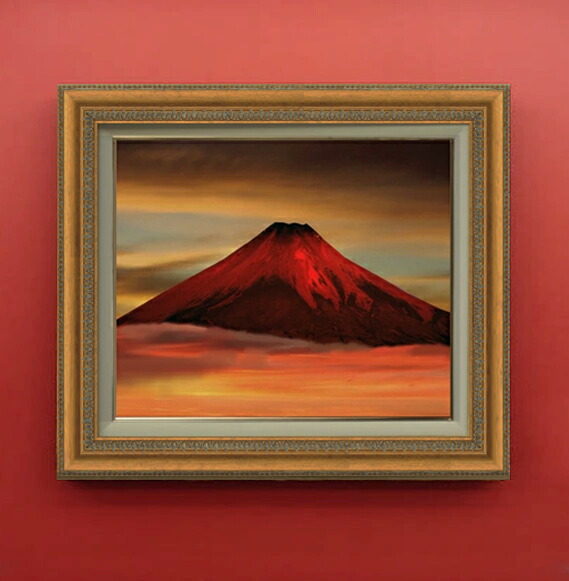 楽天市場】赤富士 油絵の通販