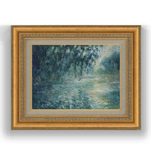 楽天市場】【油絵 直筆仕上げ】クロード・モネ セーヌ河の朝、雨 F4