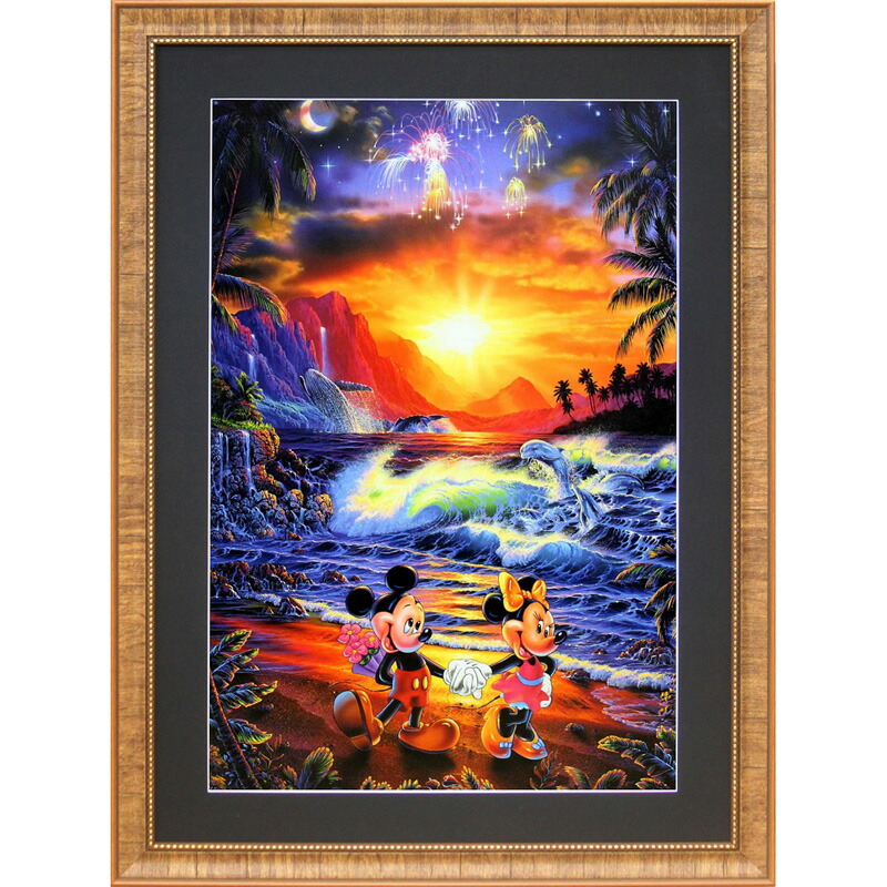 ラッセン ディズニー アートポスター「ミッキー ミニー/シーサイド