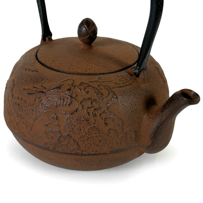 楽天市場】南部鉄器 南部鉄瓶 IH対応 直火対応 龍王 0.8L 錆色 サビ色