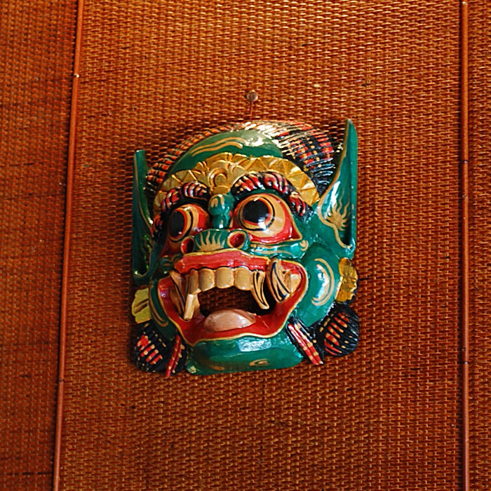 楽天市場】バロンの アジアン お面 グリーン バリ 雑貨 アジア雑貨