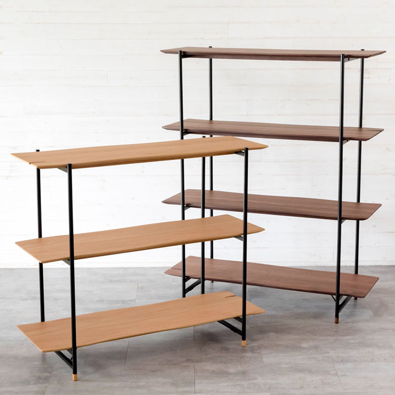 楽天市場】シェルフ 棚 3段 木製 スチール ナチュラル ブラウン W 108