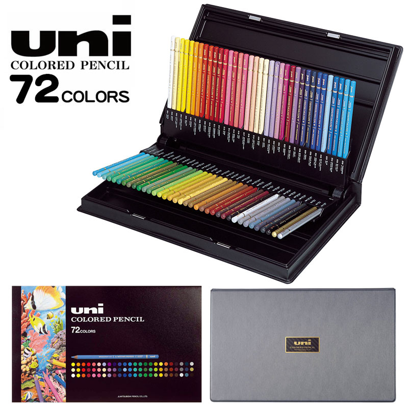 楽天市場】三菱鉛筆 油彩 色鉛筆 72色 ユニカラー UC72CN2 : 文具の