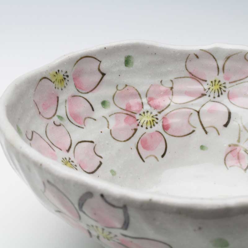 和食器 瀬戸焼 古瀬戸 染付 桜メダカ文 盛塩皿 皿 十