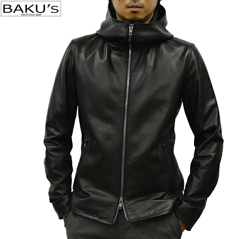 楽天市場】本革 フード付きパーカー レザージャケット ライダース