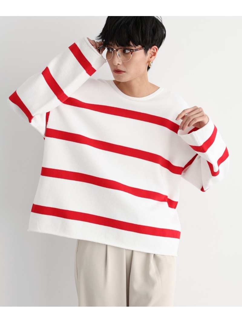 楽天市場】【SALE／37%OFF】2WAY裏毛風ボーダーニット＜ハンド