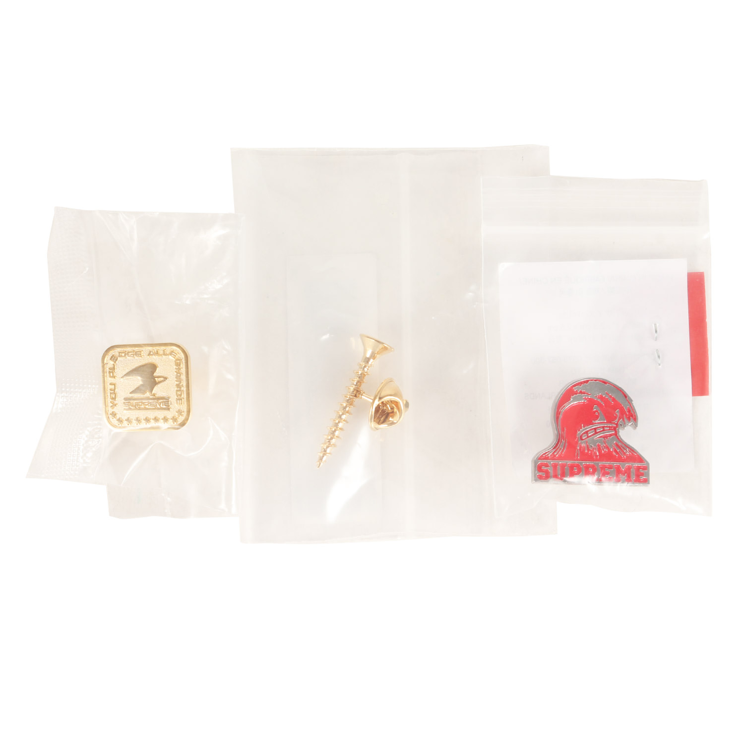 楽天市場】Supreme シュプリーム ピンバッチ ピンズ 3種セット レッド