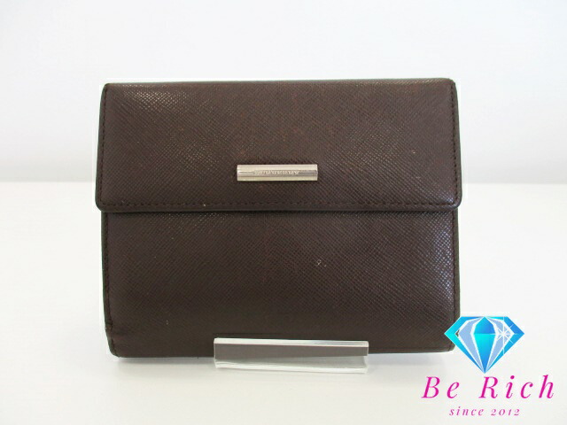 楽天市場】バーバリー BURBERRY 三つ折り財布 がま口 小銭入れ 茶