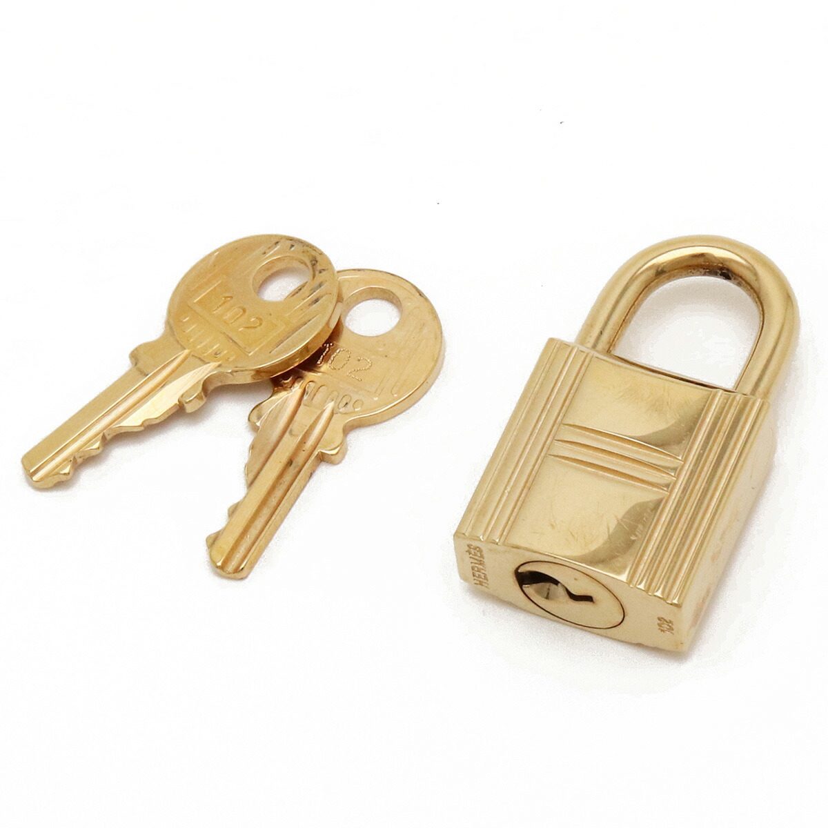 正規品 エルメス カデナ パドロック 南京錠 鍵 no.64 シルバー 【公式