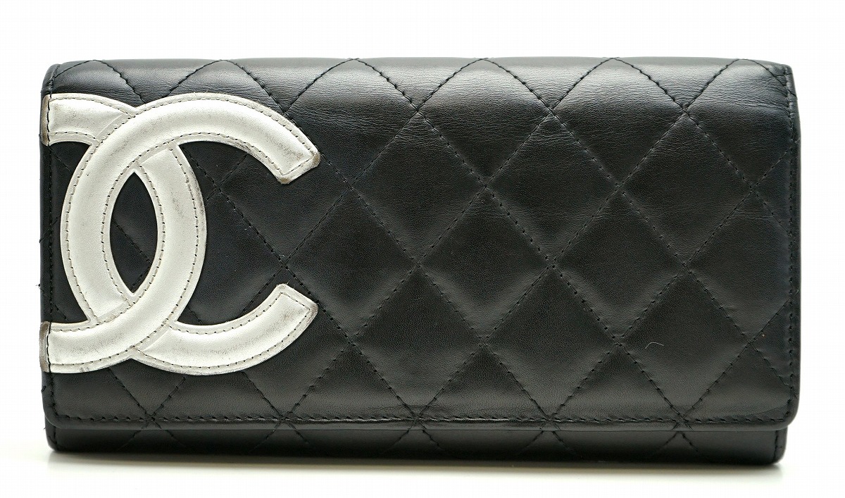 楽天市場】【財布】CHANEL シャネル カンボンライン 2つ折長財布