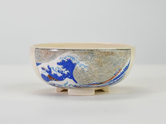 楽天市場】盆栽鉢 ミニ盆栽鉢 蝉山 神奈川沖浪裏 植替え ミニ盆栽 絵画